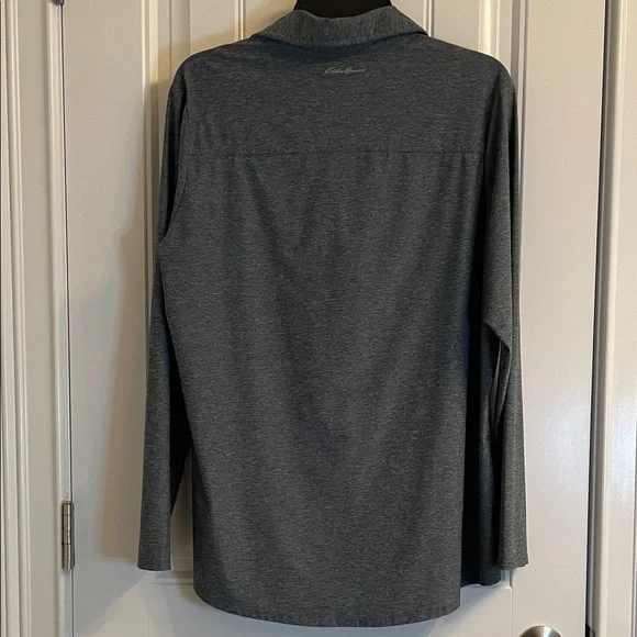 Eddie Bauer Charcoal Long Sleeve Shirt - Picture 7 of 8